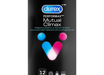 Durex - Performax Mutual Climax Ribbed & Dotted Lubricated Condoms | 12 Condoms