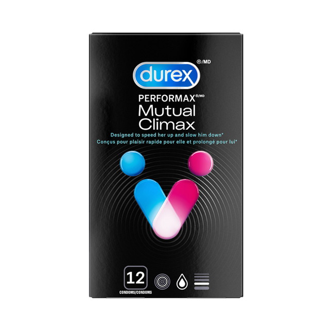 Durex - Performax Mutual Climax Ribbed & Dotted Lubricated Condoms | 12 Condoms
