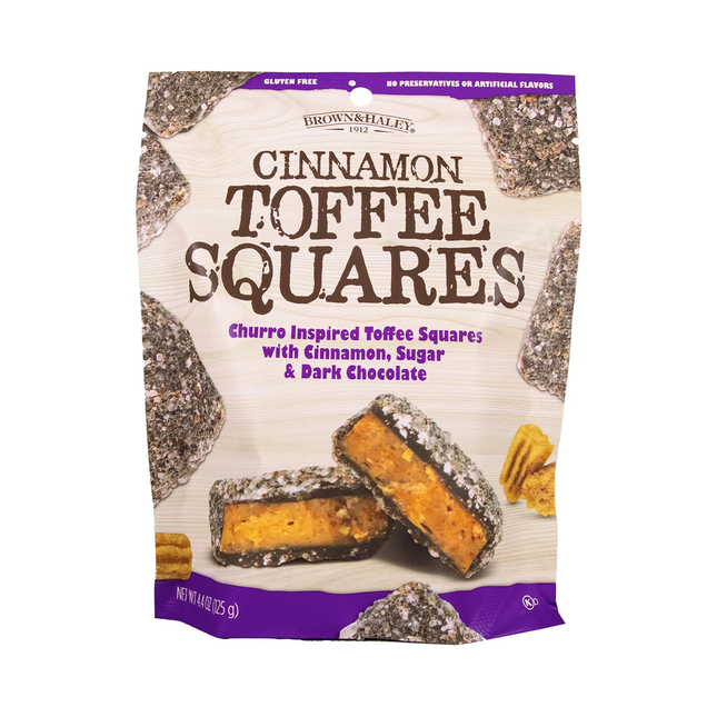 Brown & Haley - Dark Chocolate Cinnamon Toffee Squares | 125 g