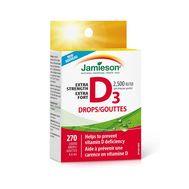 Jamieson - Vitamine D3 liquide 2500 UI | 270 mL