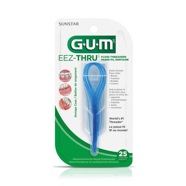 GUM - Eez-Thru Floss Threaders | 25 Threaders