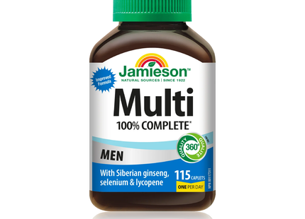 Jamieson - Multivitamines complètes à 100 % pour hommes | 115 caplets
