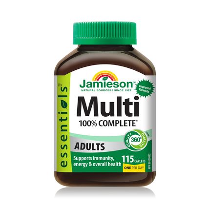 Jamieson - Multi 100% complet pour adultes | 115 comprimés