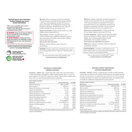 Jamieson - Multi 100% complet pour adultes | 115 comprimés