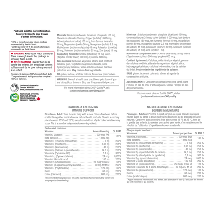 Jamieson - Multi 100% Complet Force Maximale | 115 Comprimés