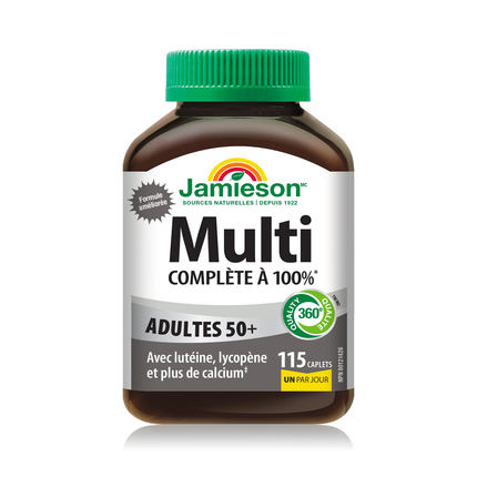 Jamieson - Multivitamine complète à 100 % pour adultes de 50 ans et plus | 115 comprimés