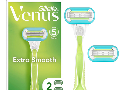 Gillette - Venus Extra Smooth Razor | 2 Cartridges + 1 Razor