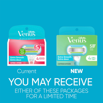 Gillette - Recharge Venus Extra Lisse | 4 cartouches