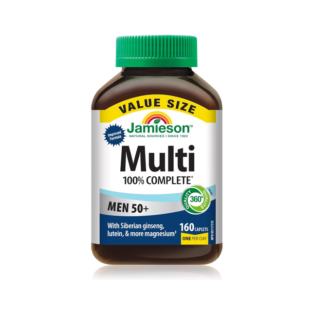 Jamieson - 100% Complete Multivitamin Men 50+ | 160 Caplets