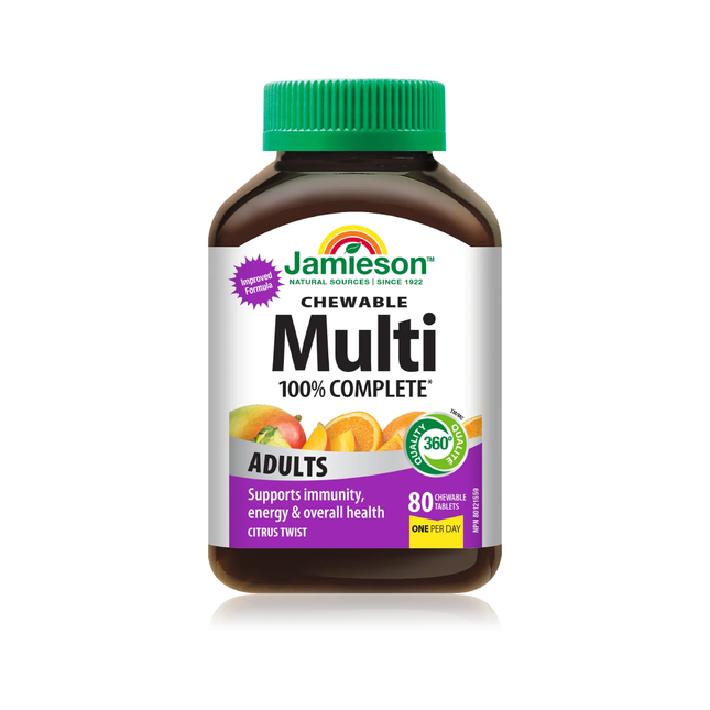 Jamieson - 100% Complete Multivitamin Chewable | 80 Tablets