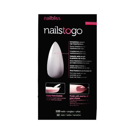 Nailbliss - Ongles à emporter - Stiletto NTG04 | 120 ongles - 12 tailles