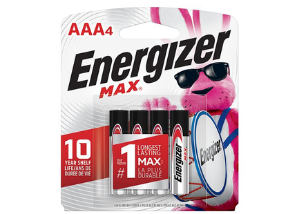 Energizer Max - Alkaline Batteries AAA | 4 Batteries