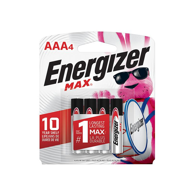 Energizer Max - Alkaline Batteries AAA | 4 Batteries