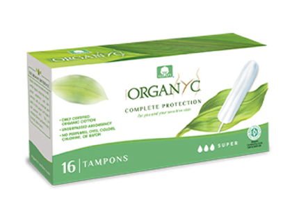 Tampons en coton biologique Organyc - Super | 16 tampons