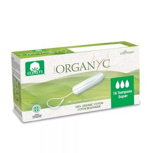 Tampons en coton biologique Organyc - Super | 16 tampons