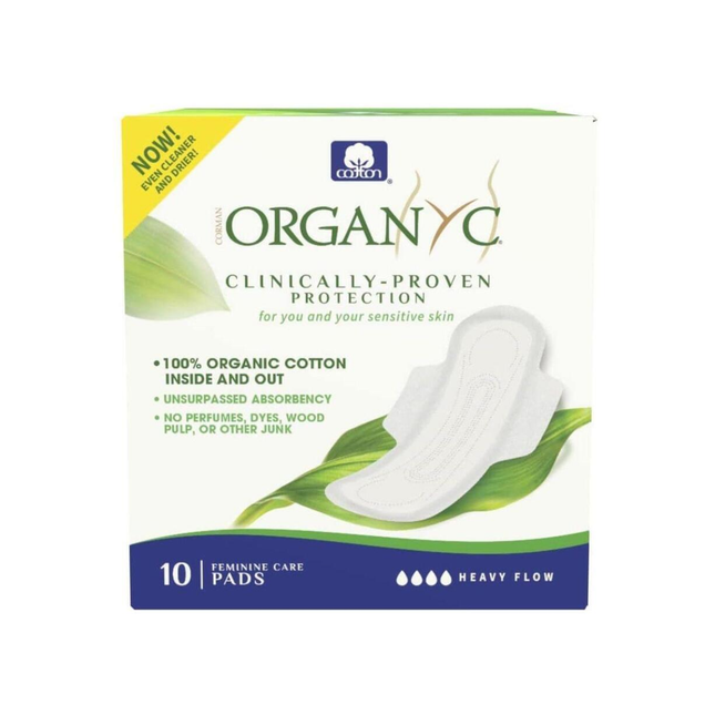 Organyc Organic Cotton Pads - Heavy Flow Night | 10 Pads