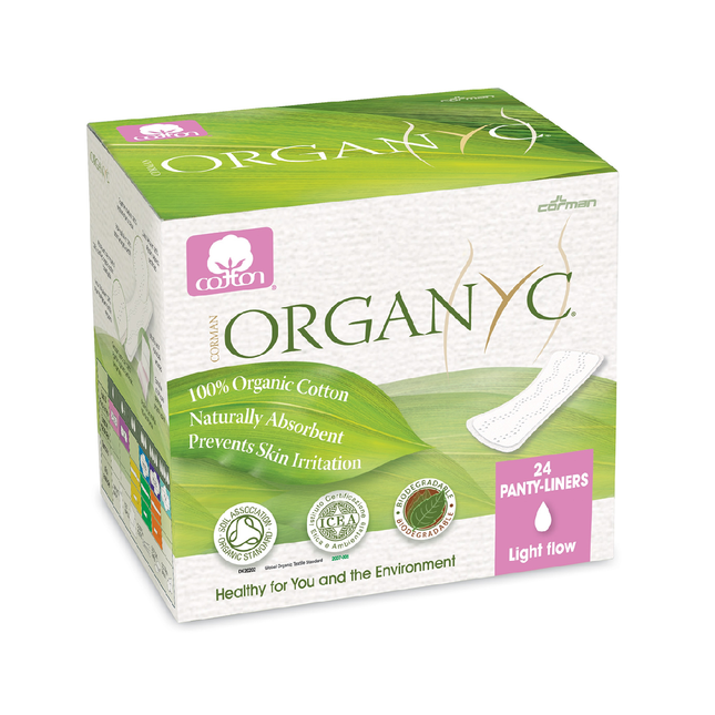 Organyc - Protège-slips en coton biologique - Light Flow | 24 doublures