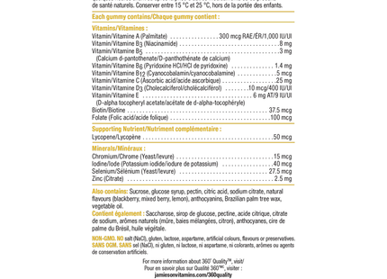 Jamieson - Men's Multivitamin Gummies, Blackberry Lemon | 130 Gummies
