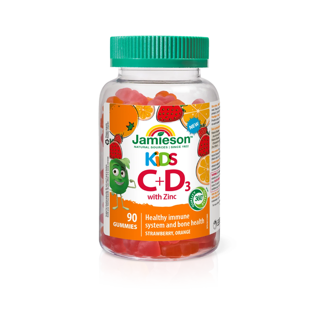 Jamieson - Vitamine C + D + Zinc Enfants | 90 Gélifiés