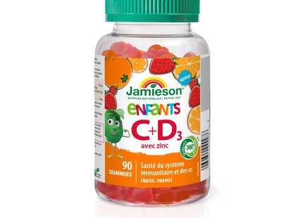 Jamieson - Vitamine C + D + Zinc Enfants | 90 Gélifiés