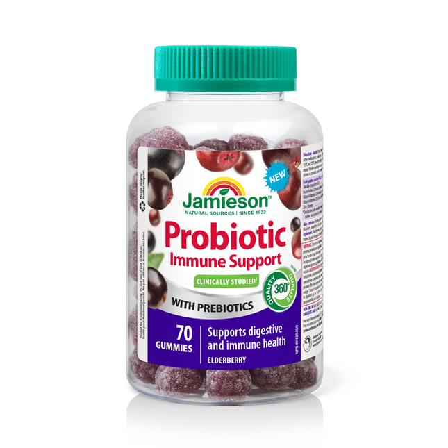 Jamieson - Probiotic, Elderberry | 70 Gummies
