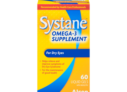 Systane - Supplément Oméga-3 pour les yeux secs | 60 gélules liquides