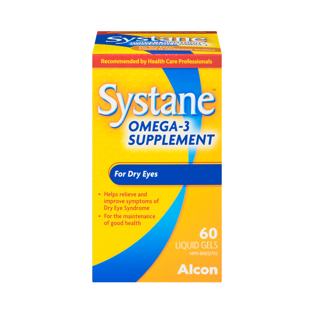 Systane - Omega-3 Supplement for Dry Eyes | 60 Liquid Gels