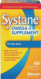 Systane Omega-3 Supplement for Dry Eyes | 60 Liquid Gels
