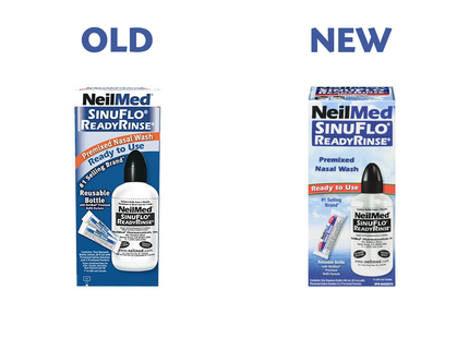 NeilMed - SinuFlo ReadyRinse Premixed Nasal Wash Kit | 1 Bottle + 2 Packets
