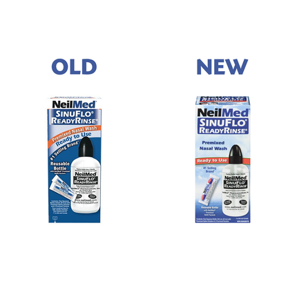 NeilMed - SinuFlo ReadyRinse Premixed Nasal Wash Kit | 1 Bottle + 2 Packets
