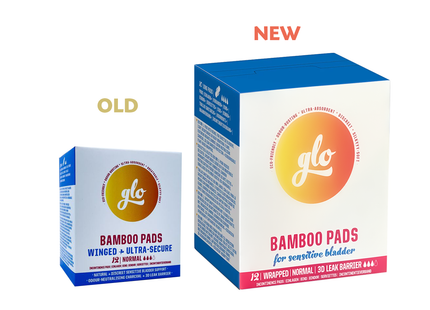 Here We Flo - Glo Bamboo Pads - for Sensitive Skin | 12 Pads