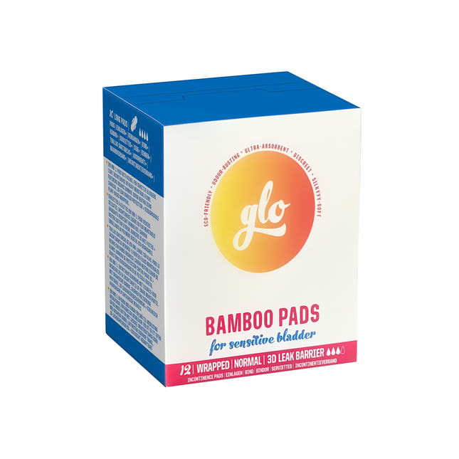 Here We Flo - Glo Bamboo Pads - for Sensitive Skin | 12 Pads