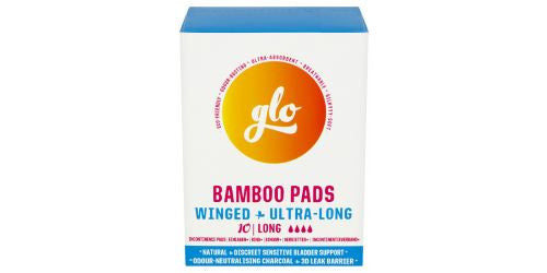 Here We Flo - Glo Bamboo Pads - Winged - Ultra-Long | 10 Pads