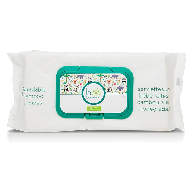 Baby Boo Bamboo -  100% Bamboo Biodegradable Wipes | 80 Wipes