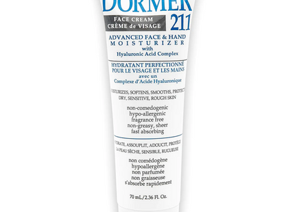 Dormer - 211 Advanced Face & Hand Moisturizer - Face Cream | 70ml