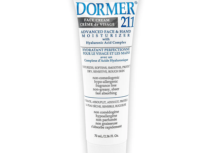 Dormer - 211 Hydratant avancé visage et mains - Crème visage | 70 mL
