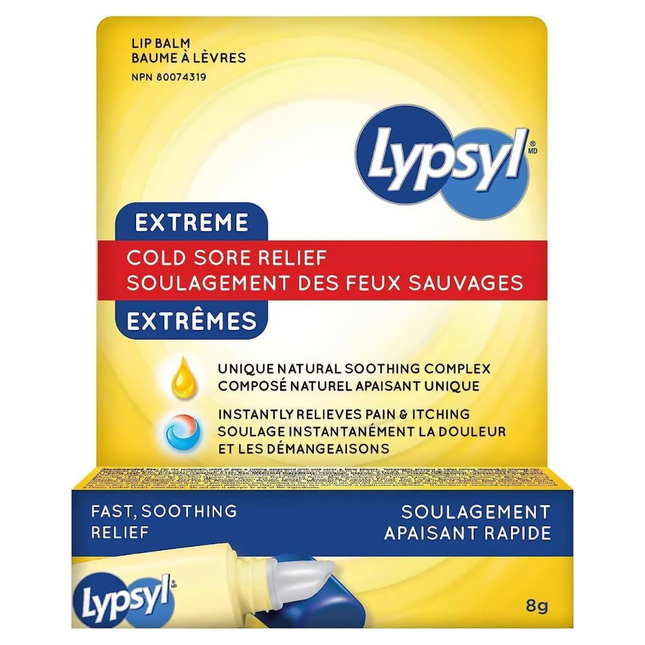 Lypsyl - Baume à lèvres pour soulager les boutons de fièvre extrêmes | 8g
