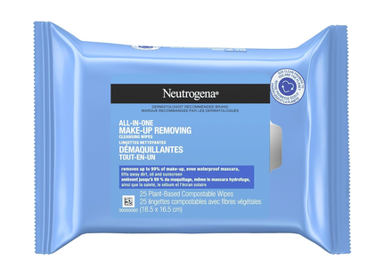 Neutrogena - Lingettes Démaquillantes Tout-en-un | 25 Lingettes