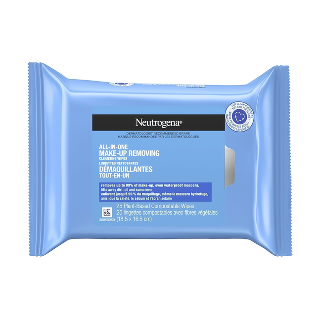 Neutrogena - Lingettes Démaquillantes Tout-en-un | 25 Lingettes