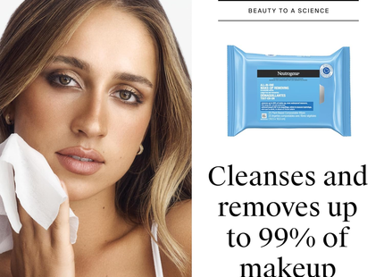 Neutrogena - Lingettes Démaquillantes Tout-en-un | 25 Lingettes