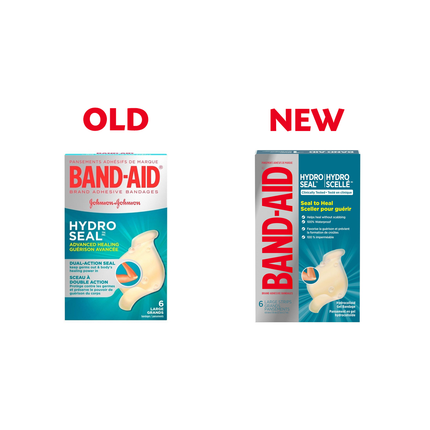 Band-Aid - Grands bandages de guérison avancés Hydro Seal | 6 comptes