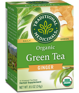 Traditional Medicinals Organic Green Tea Ginger Tea Bags | 26g