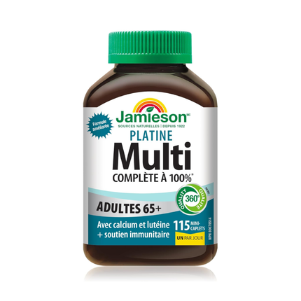 Jamieson - Multivitamines Platinum pour adultes de 65 ans et plus | 115 mini-capsules