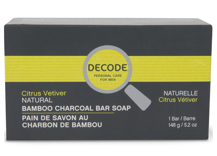 Decode for Men - Citrus Vetiver Natural Bamboo Charcoal Soap Bar | 148 g