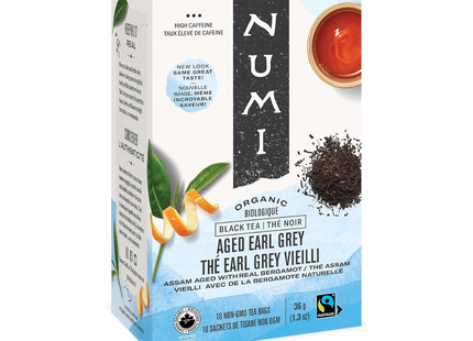 Numi Tea - Thé Earl Grey vieilli biologique | 18 sachets