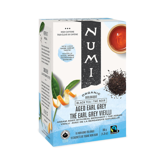 Numi Tea - Thé Earl Grey vieilli biologique | 18 sachets