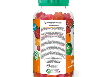Jamieson - Kids Multivitamin + Probiotics Gummies, Orange & Raspberry | 100 Gummies
