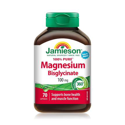 Jamieson - Bisglycinate de magnésium 100 mg | 70 capsules