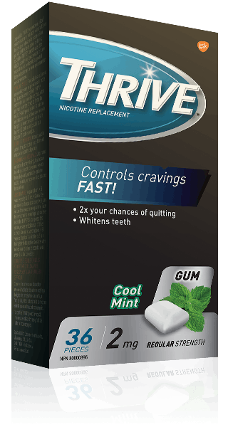 Thrive 2 mg Nicotine Replacement Gum - Cool Mint | 36 Pieces