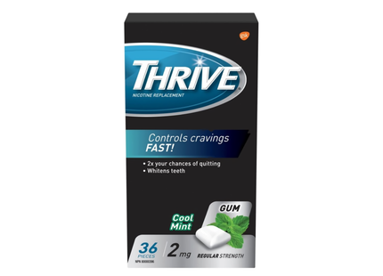 Thrive 2 mg Gomme de remplacement de la nicotine - Menthe fraîche | 36 pièces